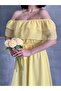 Women's Elegant Sash Detailed Chiffon Midi Dress - 2