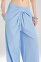 Women's Fold Detailed Design Wide Leg Trousers - 5