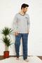 Gray Plaid Long Sleeve Men's Pajama Set 1167Uy - 3