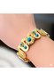 Gold Colored Turquoise Stone Detailed Women's Bracelet