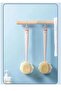 2 in 1 shower body brush with bristle and loofah Long Handle Back Brush - 7