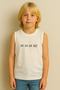 Unisex Girls-Boys Crew Neck Zero Sleeve Printed T-Shirt - 2