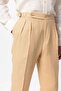 High Waist 100% Linen Pleated Men's Trousers - 4