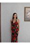 Halter Neck Floral Pattern Long Dress - 6