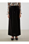 Elastic Waist Linen Blended Skirt - 3