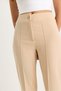 Women's Beige Grass Detailed Flared Trousers 60283472 - 5