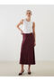 Satin Skirt with Elastic Waist