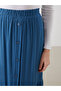 Lcw Grace Blue Women's Elastic Waist Textured Skirt - 3