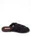 Women's Black Suede Leather Vintage Style Cage Sandals Slippers with Buckle and Troc - 6