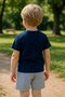 Boy's Suit I Children's Summer Suit I T-Shirt and Striped Shorts Combination Pocket Detail I Children's Clothing - 7