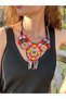 Colorful Tassel Beadwork Women's Necklace with Tie - 2