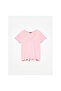 3470 V-Neck Basic T-Shirt-Lively Pink