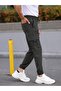 Parachute Fabric Comfortable Elastic Leg Slim Fit Jogger Khaki Men's Pants with Cargo Pockets - 3