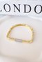 Women's Bracelet Imported Vip Series Angled Handcuffs Zircon Stone Tarnish-Free Bracelet