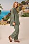 Relaxed Cut Basic Suit Dark Çağla - 4