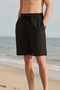 Light and Comfortable Double Leg Muslin Men's Shorts - Black - 2