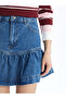 Indigo Standard Fit Women's Jean Mini Skirt - 3