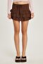 Women's Regular Fit 100% Cotton Plain Brown Skirt