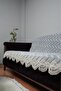 Plush Cotton Sofa Cover with Lace Embroidery Non-Slip Sofa Bed/Sofa Cover with Sponge Base | - 5