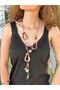 Bone Beaded Design Women's Necklace 27 cm