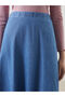 Women's Jean Skirt with Elastic Waist (S5) - 3