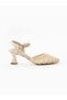 Albus Cream Lace Heeled Women's Shoes - 4