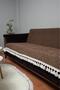 Fringed Striped Sponge Velvet Non-Slip Sofa Cover - 2