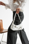 White Women's Shoulder and Shoulder Bag 13X30 Size