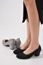 Kehres Glass Stone Mesh Women's Heeled Shoes Black Glitter - 7