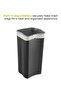 REGENT SERIES | Brushed Stainless Steel Finish | Soft-Closing | Fingerprint-Resistant | Pedal Trash - 6