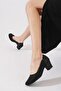 Kehres Glass Stone Mesh Women's Heeled Shoes Black Glitter