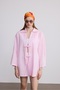 Women's Pink Linen Lace-Up Kimono / Sevde Ugur