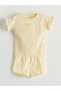 Crew Neck Baby Girl Pajama Set with Shorts