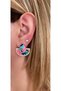 Diva Charm Two Tones of Sparkle Pink&Blue Earrings - 2