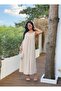 Women's Halter Neckline Seashell Detailed Lined Long Dress - 3