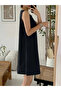 Women's Zero Sleeve Strap A-Line Imported Crepe Dress - 2