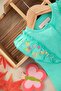Summer Baby Girl Flower Printed Shoulder Ruffle Zero Sleeve 6-9-12-18-24 Months Set - 3