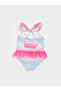 Lcw Baby Patterned Tulle Girl's Swimsuit (S5) - 2