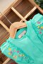Summer Baby Girl Flower Printed Shoulder Ruffle Zero Sleeve 6-9-12-18-24 Months Set - 5
