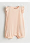 Pink Textured Baby Girl Combed Cotton Jumpsuit 2-Pack - 2