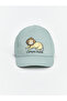 Lcw Baby Green Lion Printed Baby Boy Cap Hat