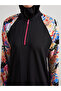 College Collar Patterned Women's Hijab Swimsuit Top - 3