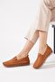 Naste Double Rubber Laser Women's Genuine Leather Shoes Tan Skin - 3