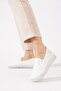 Naste Double Tire Laser Women's Genuine Leather Shoes White Skin
