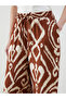 Nevavm Women's Patterned Wide-Leg Pants with Elastic Waist - 3