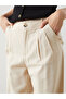Linen Blend Women's Pleated Pants - 3