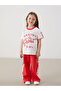 Crew Neck Text Printed Girl's T-Shirt - 2
