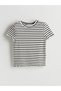 Lcw Kids Black Crew Neck Girls' Crop T-Shirt 2-Piece - 2