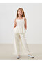 Nevavm Girls' Pleated Pants with Elastic Waist and Difference in Color