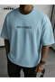 Birds of Paradise Printed Cotton Fabric Men's Light Blue T-Shirt - 2